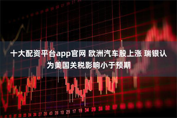 十大配资平台app官网 欧洲汽车股上涨 瑞银认为美国关税影响小于预期