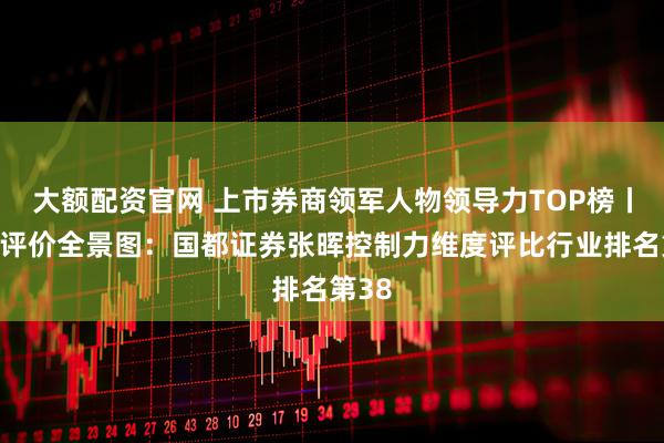 大额配资官网 上市券商领军人物领导力TOP榜丨同业评价全景图：国都证券张晖控制力维度评比行业排名第38